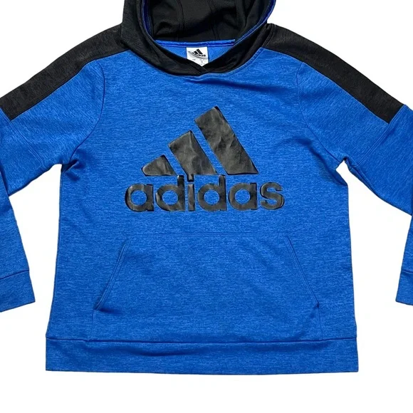 Adidas Boys Youth Size L Hoodie Sweatshirt Activewear Gym Running School Skate - Picture 2 of 10
